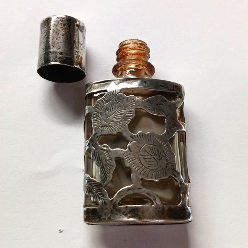 Sm Sterling Perfume Bottle Vtg. View 2